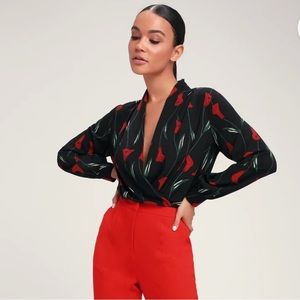 Lulus floral bodysuit